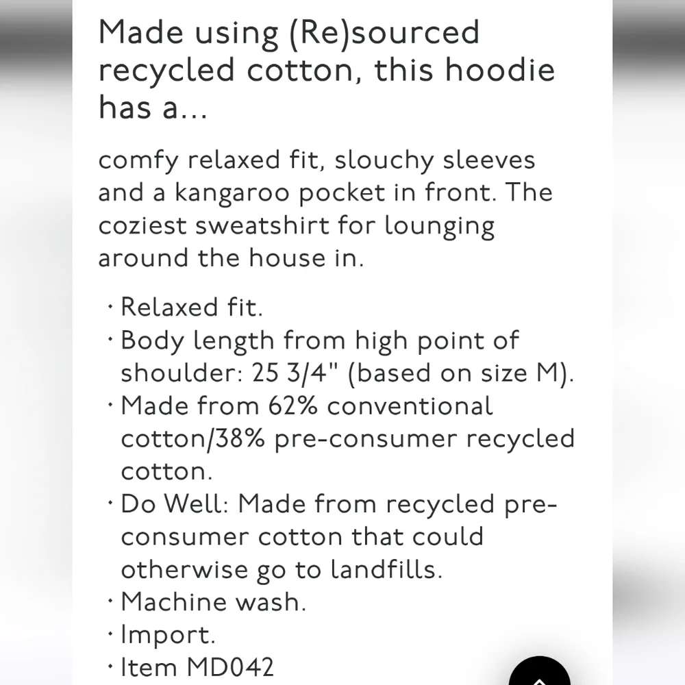 Madewell Resourced Cotton Relaxed Hoodie Sweatshirt In Olive Surplus Size M
